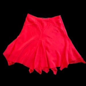Pink Coral Silk Mini Skirt